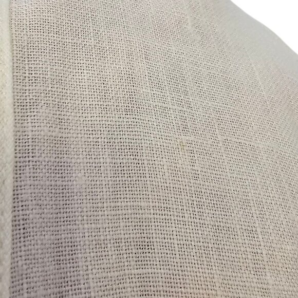 FLAX Womens 100% Linen Pleated 3/4 Sleeve Tunic Blouse, Scoop Neck, Lagenlook ,M - Picture 4 of 10